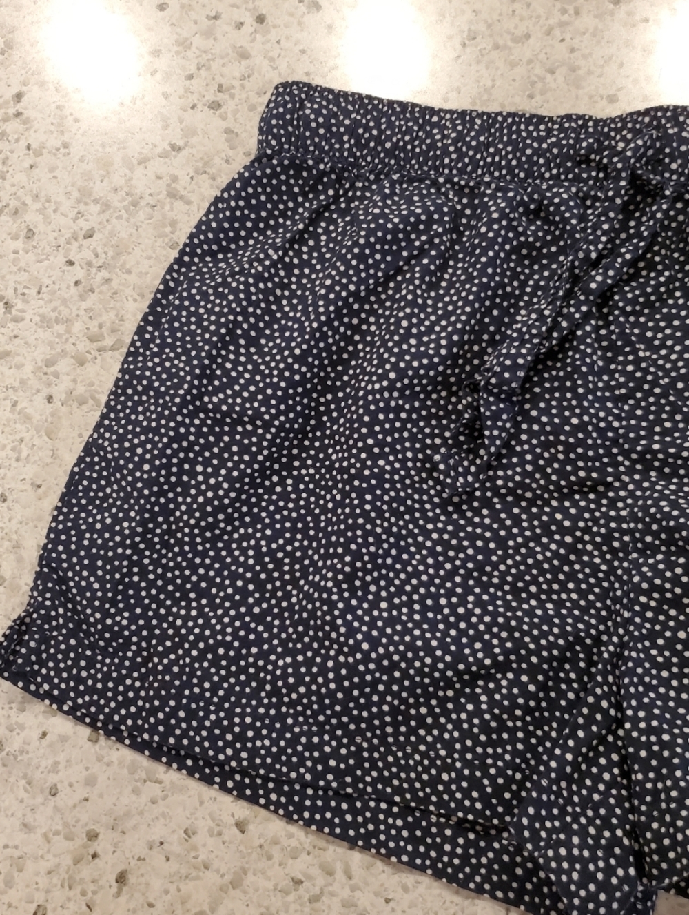 Gap Body Medium Cotton shorts Navy White polka Dots Oversized Flowy Wide Leg - Picture 5 of 15